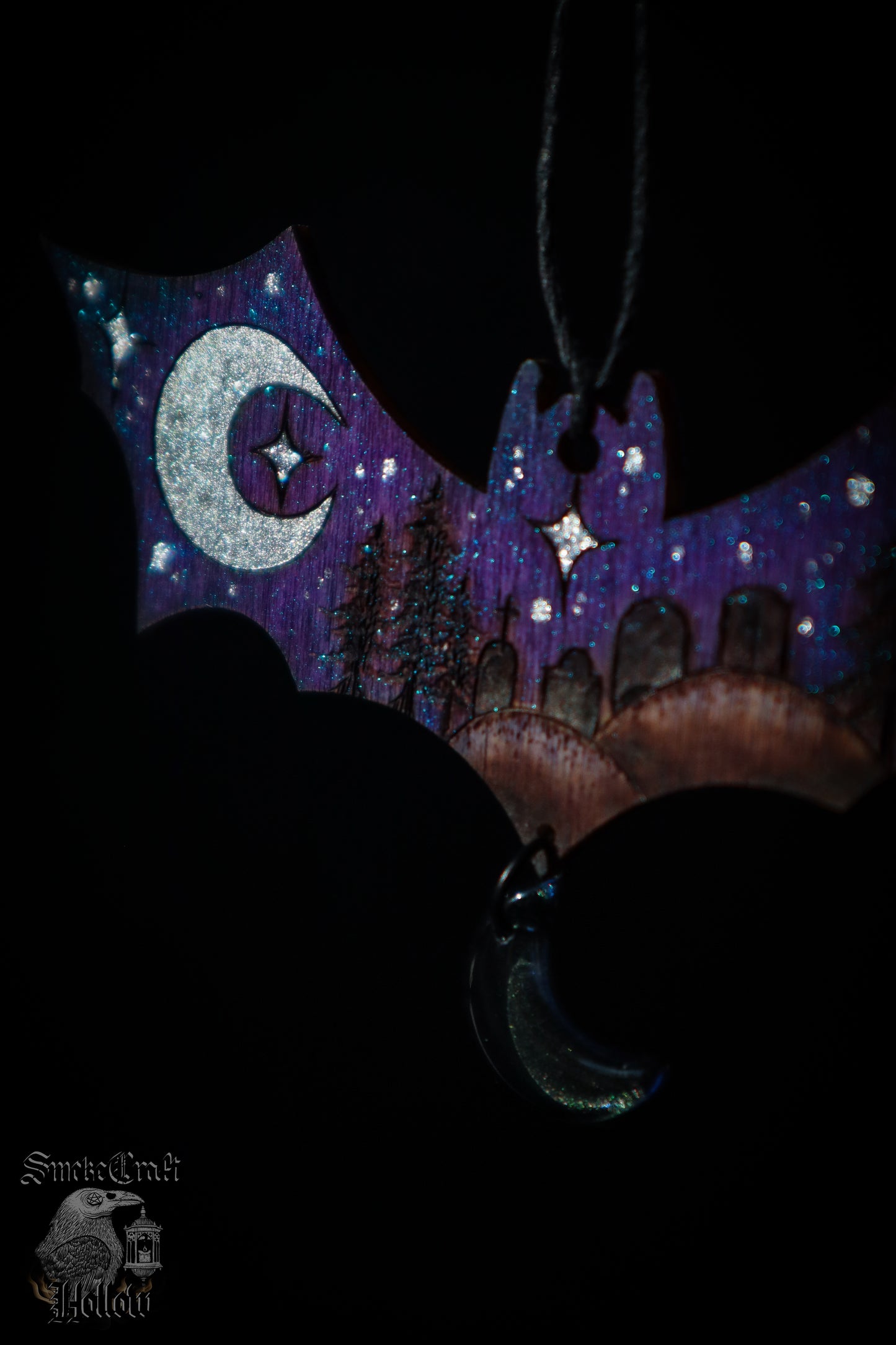 Midnight Bat Halloween Ornament
