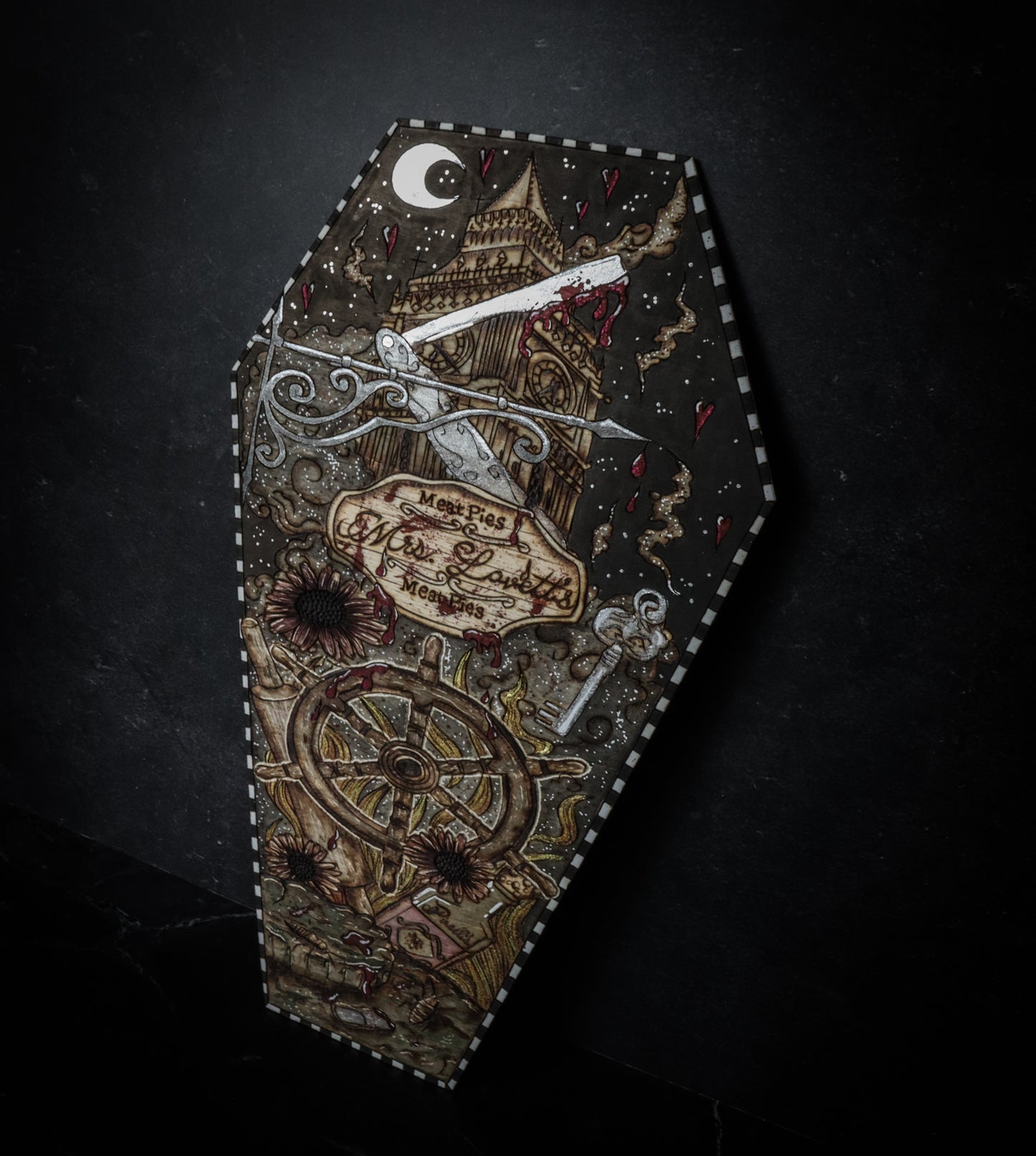 Sweeney Todd Inspired Coffin Art