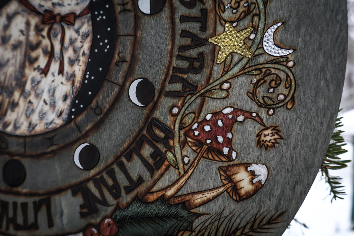 Yule Wheel of The Year Pagan Witchmas Decor