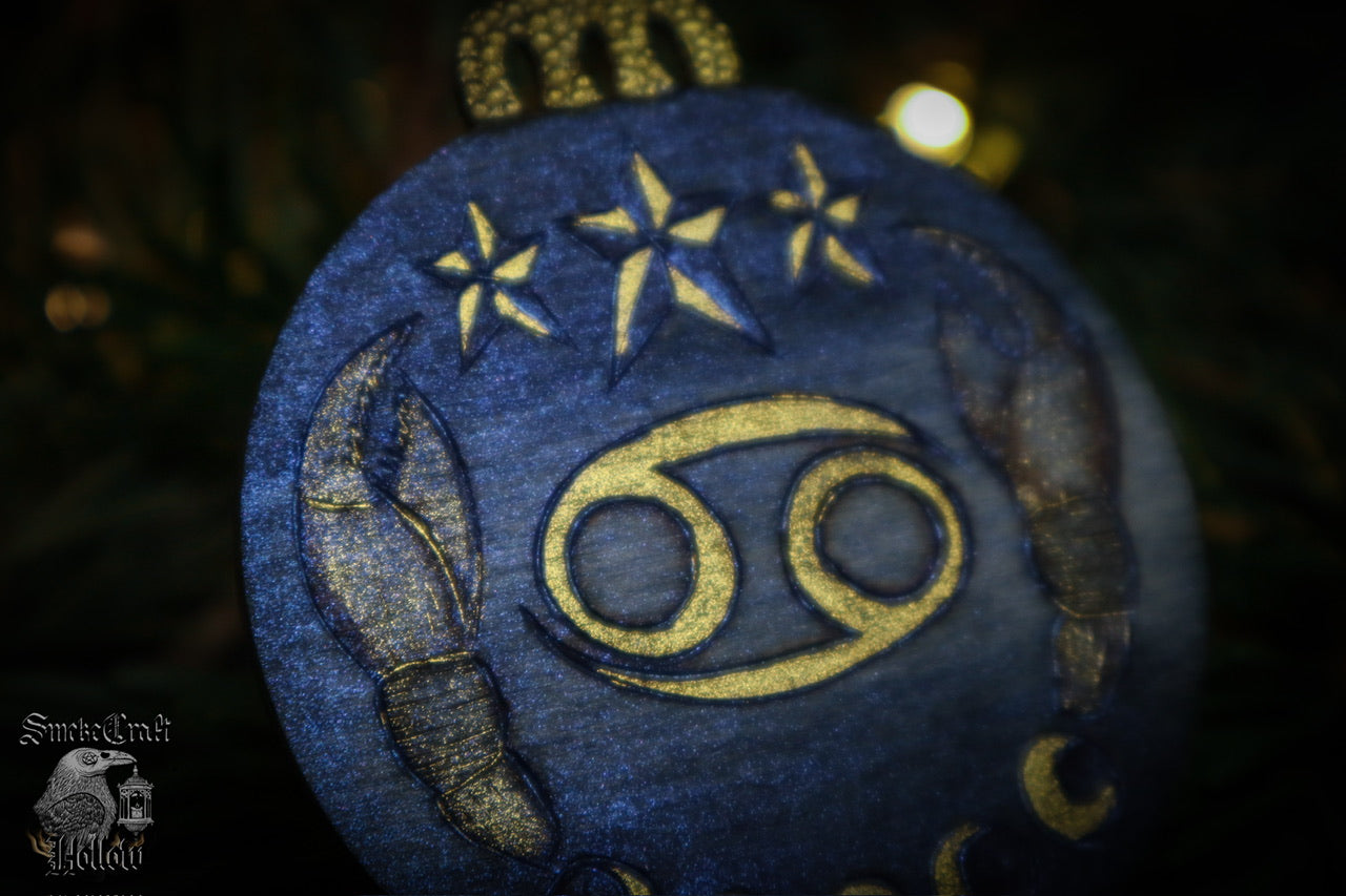 90’s Whimsigoth Celestial Cancer Zodiac Ornament