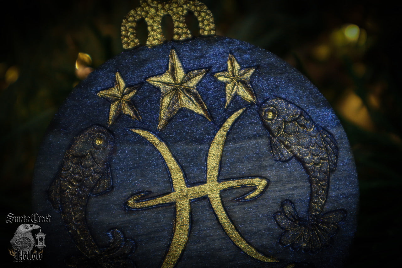 90’s Whimsigoth Celestial Pisces Zodiac Ornament