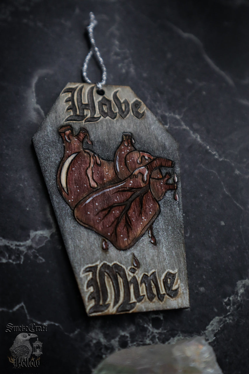 Gothic Anatomical Heart Macabre Coffin Valentine’s Day Ornament