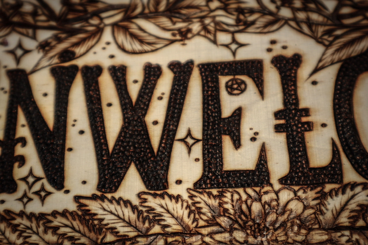 Unwelcome Botanical Door Sign