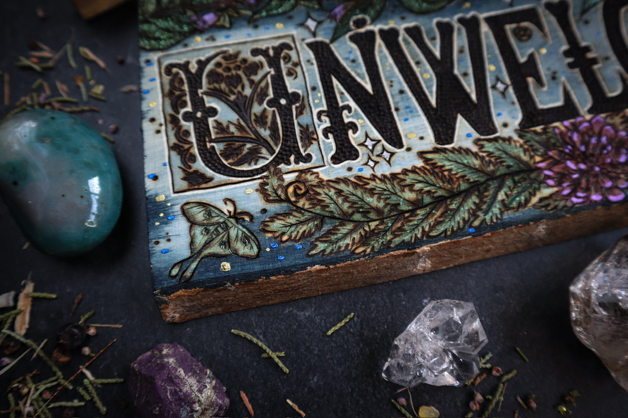 Unwelcome Night Garden Door Sign
