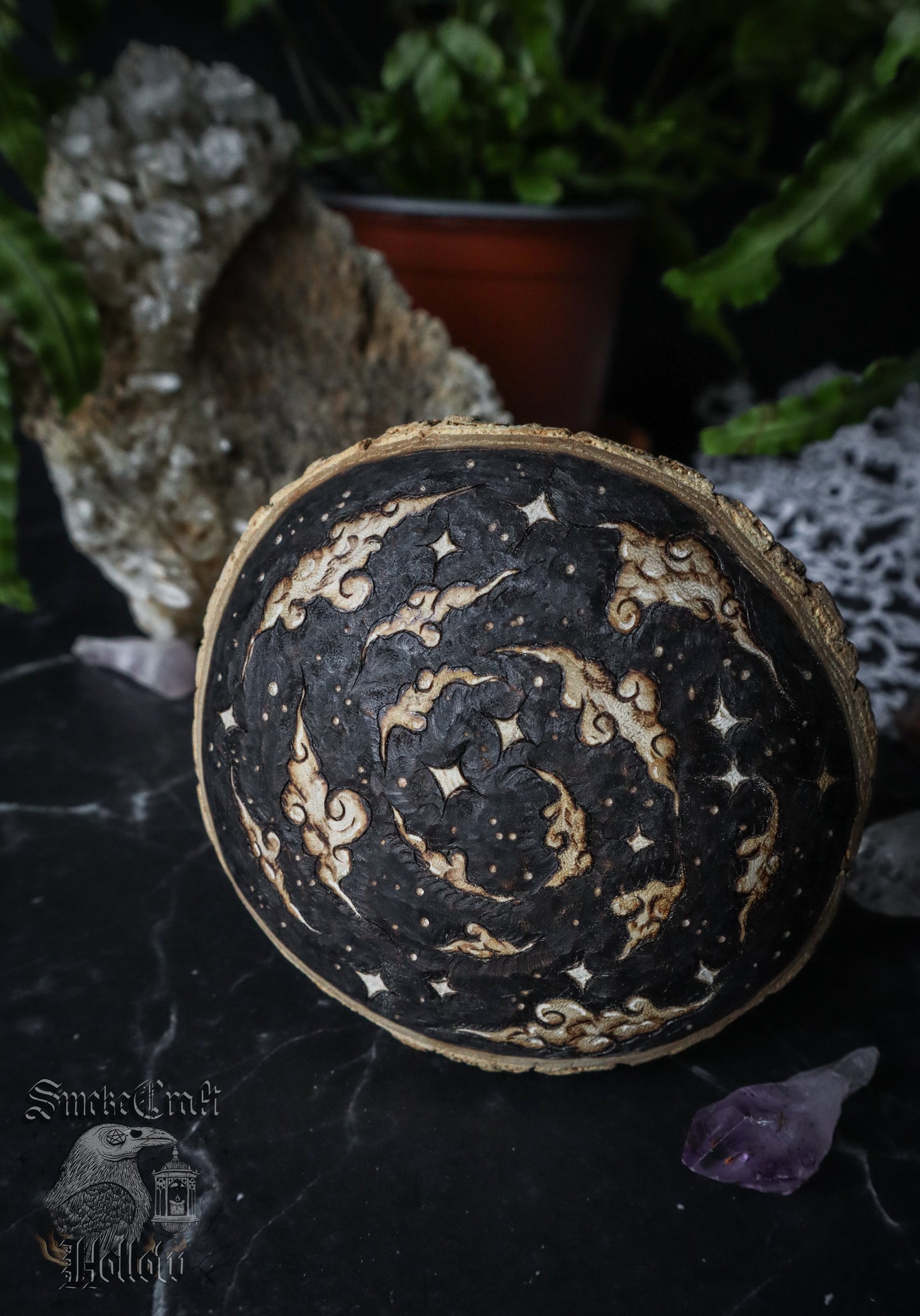 Woodland Fairy Vibes Woodburned Mushroom Figurine