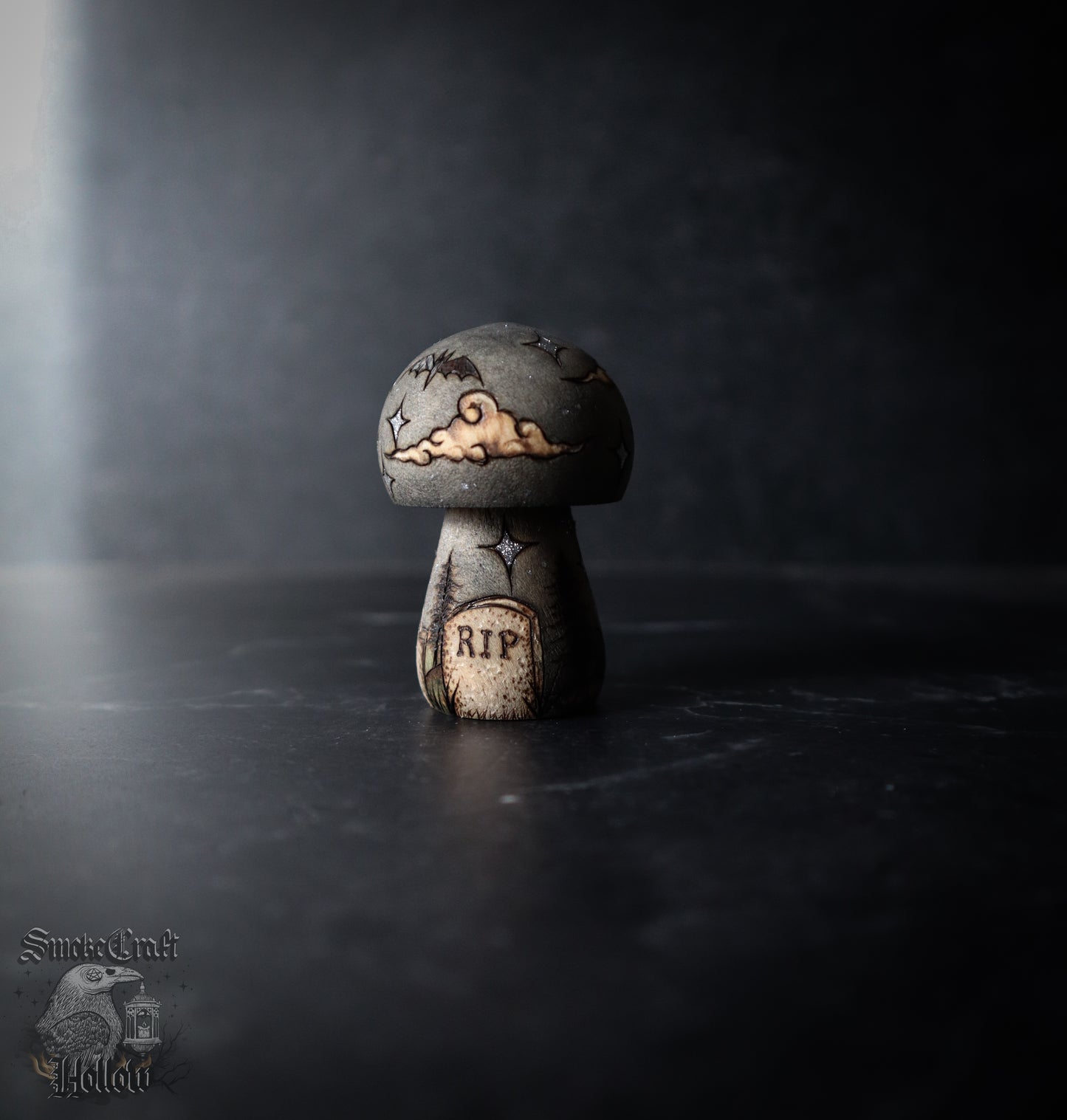 Mushroom Cemetery Figurine