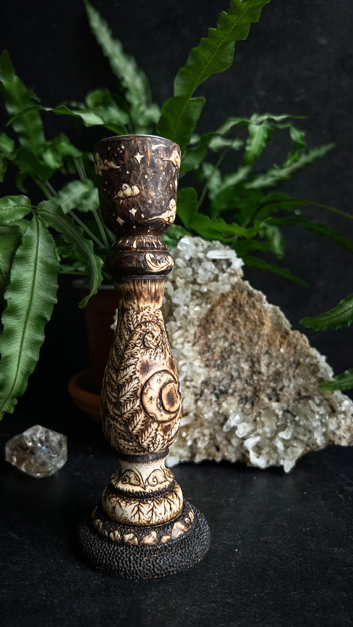 As Above So Below Woodland Candlestick Holder