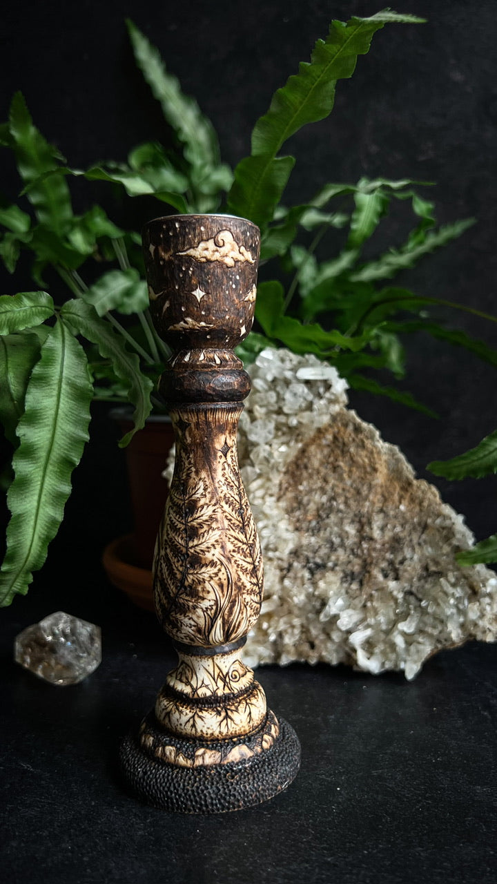 As Above So Below Woodland Candlestick Holder