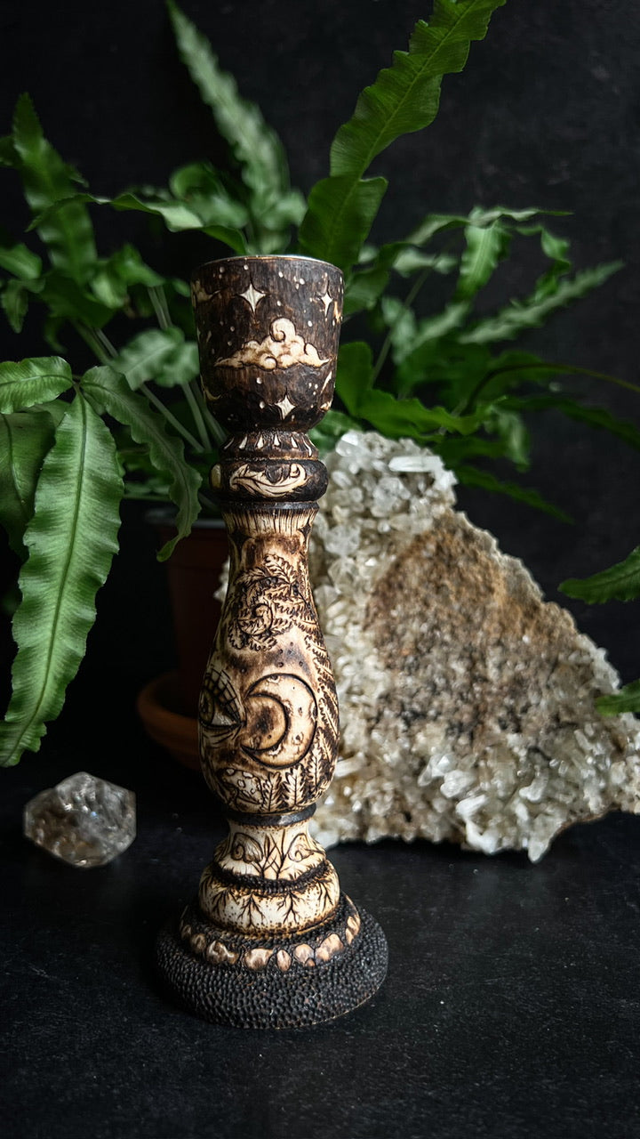 As Above So Below Woodland Candlestick Holder