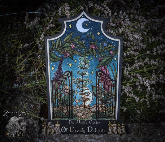 Witchy poisonous Garden Cottagecore Wall Art Spooky Cemetery Gravestone Decor