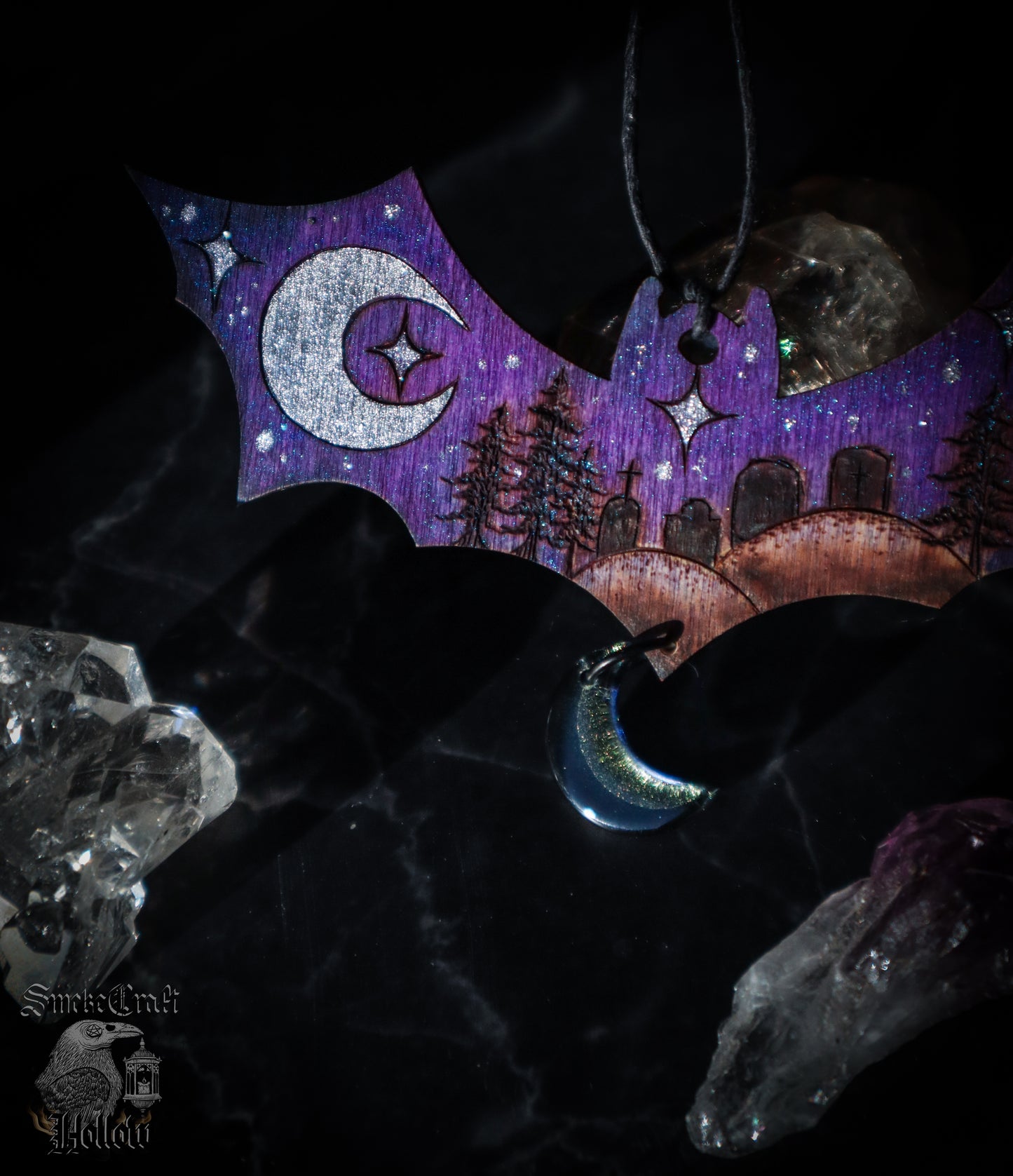 Midnight Bat Halloween Ornament