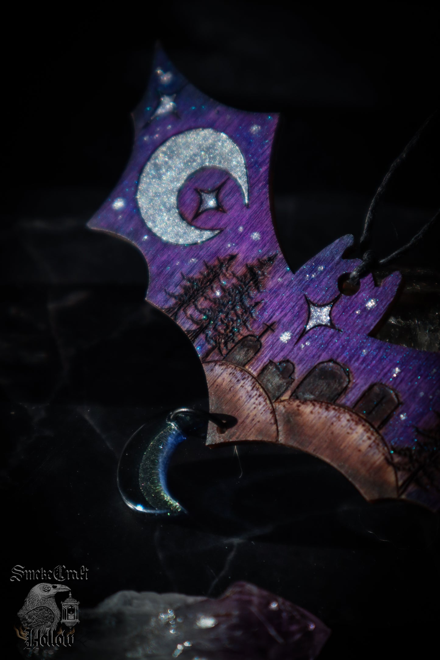 Midnight Bat Halloween Ornament