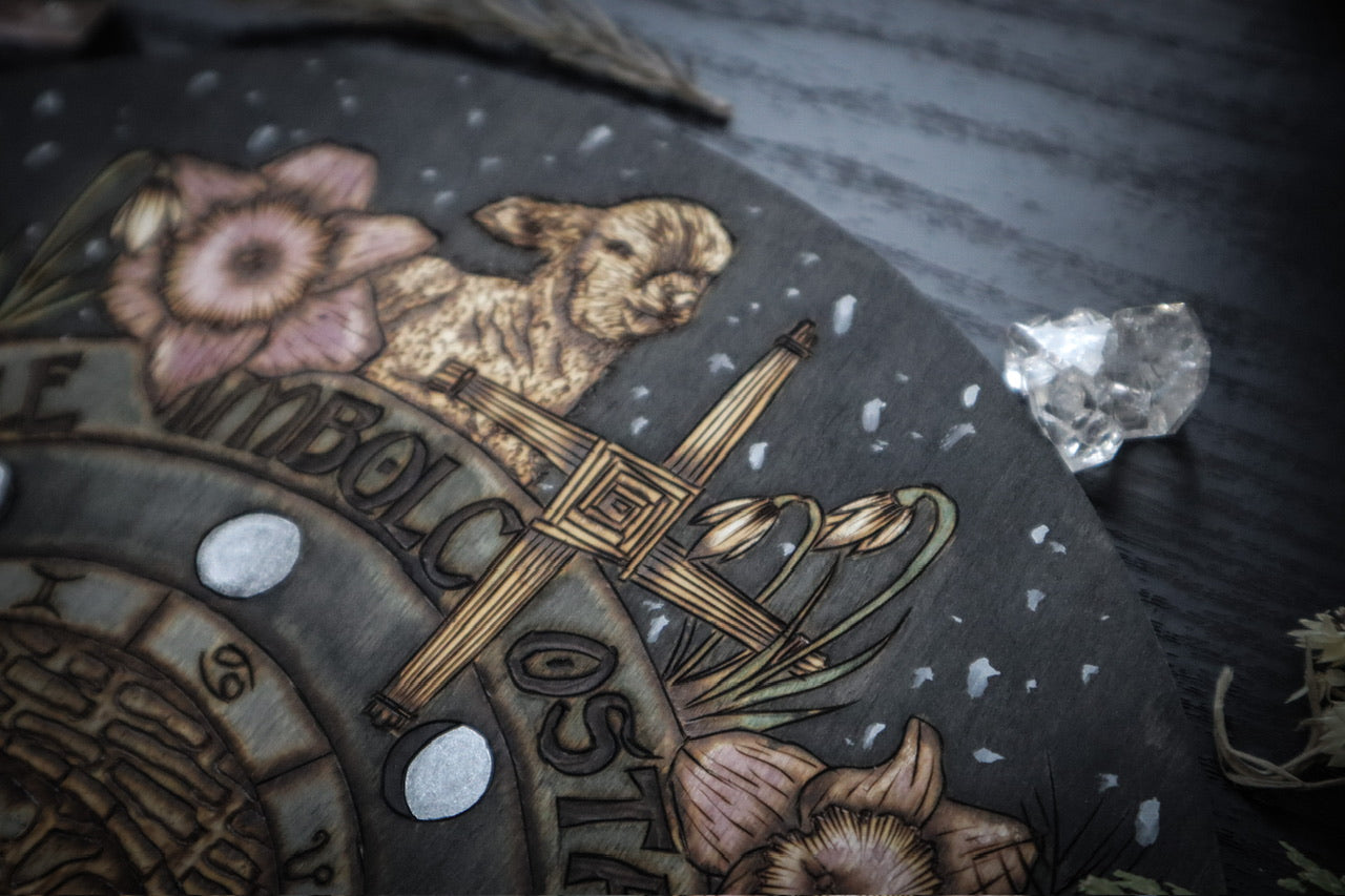 Imbolc Wheel of the Year Witchy Pagan Home Decor Wall Hanging