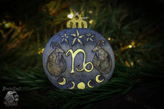 90’s Whimsigoth Celestial Capricorn Zodiac Ornament