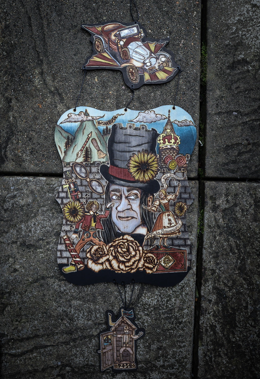Chitty chitty bang baang wooden wall art decor for vintage musical film lovers and Dick Van Dyke fans