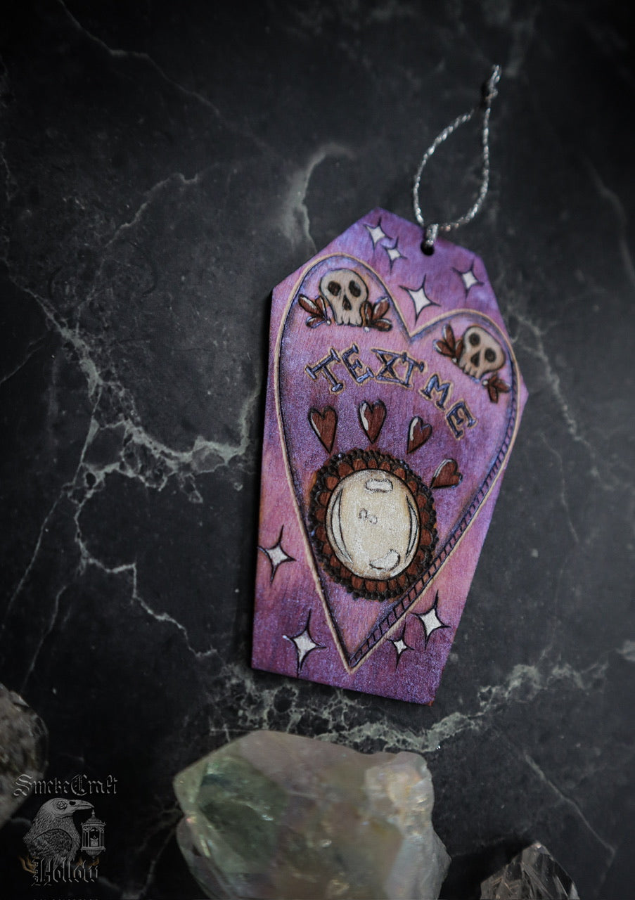 Valentine’s Day Valloween Witchy Ouija Planchette Ornament